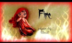 4 Elements - Fire - Polymer clay Tutorial ❀ Doll Chibi