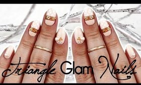 Triangle Glam Nails | Cut Out ♡