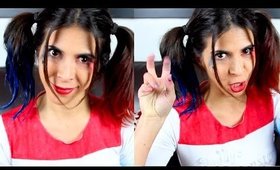 DISFRACES PARA HALLOWEEN: HARLEY QUINN - MAQUILLAJE, PEINADO Y UÑAS por Lau