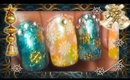 Colorful christmas nail art
