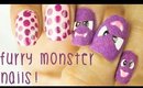 Cute Furry Monsters - Halloween Nail Art |  #ChipperNails