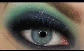 Fall Makeup Tutorial: Trendy Titanium & Ultramarine Sparkly Smokey Eye [HD]