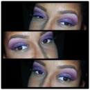 purple glitter cut crease