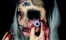 zombie halloween makeup tutorial | missing eye sfx