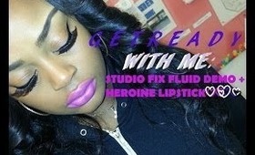 Get Ready With Me: Mac Studio Fix Fluid Demo NC50 + Heroine Lipstick