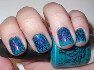 Peacock Inspired Nails
