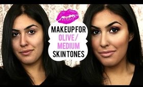 Makeup Tutorial FOR OLIVE/MEDIUM SKIN TONES ♡ Makeup On A Client | JamiePaigeBeauty