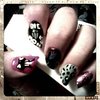 Diagonal Nails with mixmatched designs