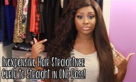 Inexpensive Hair Styler | From Curly to Straight with ONE Pass!