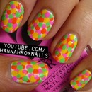 Neon Dotted Nails
