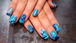Libra themed nails