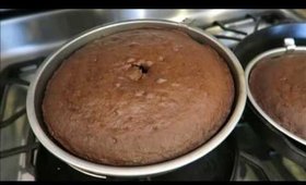 Chocolate cake baking