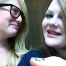 Green Eyeshadow and Candy Nails