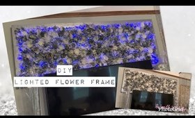 DIY Glam Lighted Flower Frame | Flower Wall Panel | DIY Light-Up Flower Frame Room Decoration