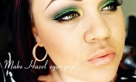 Dramatic green eyes with nude lips ♡ Perfect for hazel eyes