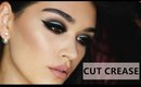 CUT CREASE | Black and Silver| makeup tutorial