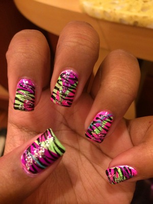 Water marble with zebra stripes 