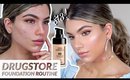 My Foundation Routine for Flawless Skin (Using Drugstore Makeup & Brushes!)