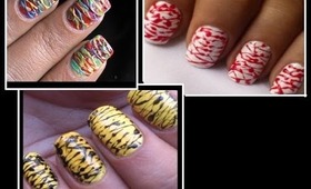 Spun sugar nail art-- How to do spun sugar nails designs pattern technique easy nail tutorial video