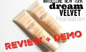 MAYBELLINE Dream Velvet Foundation + Blender Review / Demo | SCCASTANEDA