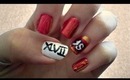 Tutorial: 49ers Super Bowl Nails!