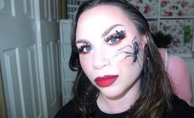 Easy Hallowe'en Spooky Make-Up | 3D Spider and Graveyard Lashes