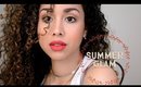 Fresh Summer Glam Makeup: Glowing Skin and Bright Lips