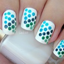 Blue to Green Gradient Dots