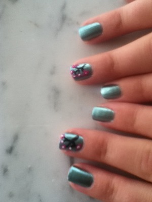 I did this with a dotting tool on my sister