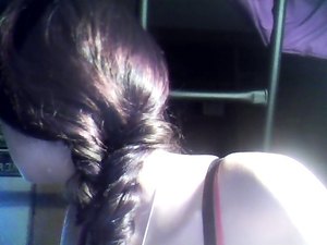 my first try at a fishtail braid. (after watching a five min how to video) 