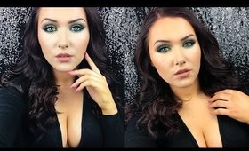 Teal & Green Colourful Eyes; Glam GRWM ♡