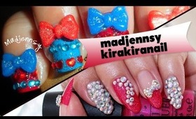 Sweet Bow Lolita Gyaru Nails: Collab with Kirakiranail