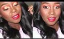 Gold and Red Cut Crease + Red Lips Makeup Tutorial