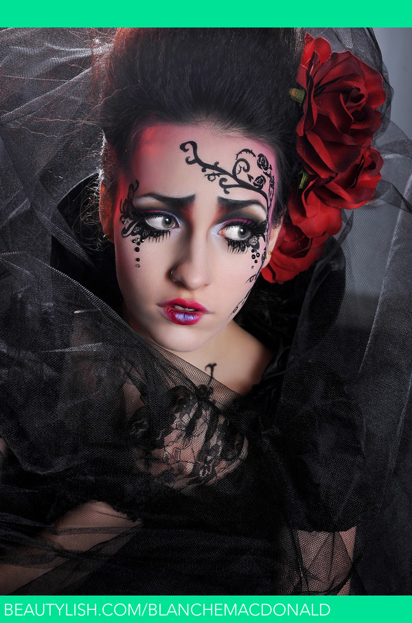 Gothic Rose Tim Burton-Inspired Makeup | Blanche M.'s (blanchemacdonald ...