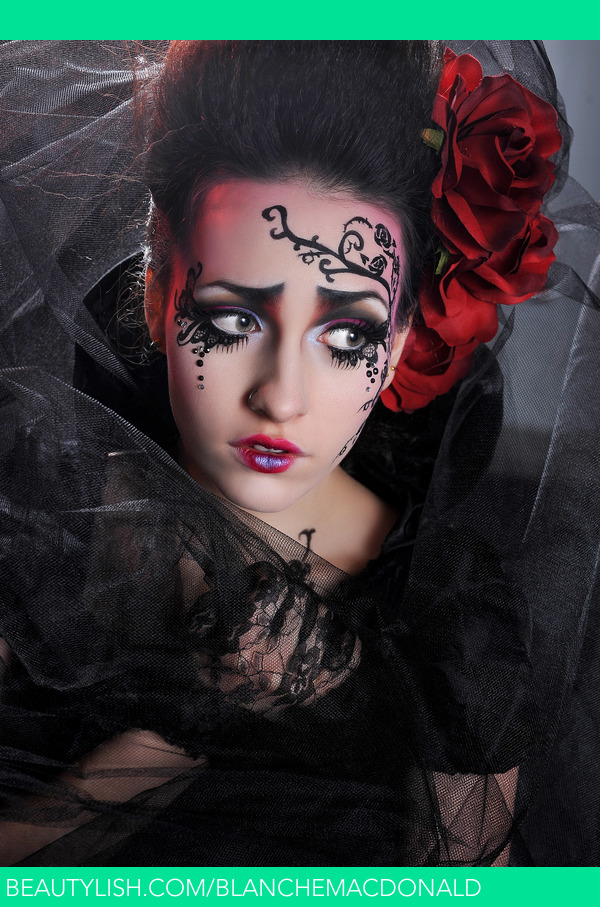 Gothic Rose Tim Burton Inspired Makeup Blanche M. s