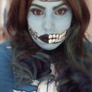 Cartoon zombie blue-green
