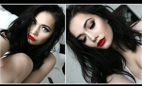 Summer Red Makeup Tutorial l Flawless Foundation & Contour