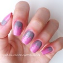 Half Colored Pattern Nails