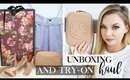 Unboxing & Try-On Haul - GUCCI, JEANS & BARDOT TOPS