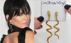 DIY Kendall Jenner Inspired Snake Earrings | CuteSimpOctober No. 7