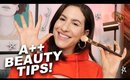 FIVE A++ BEAUTY TIPS That Make A HUGE DIFFERENCE!