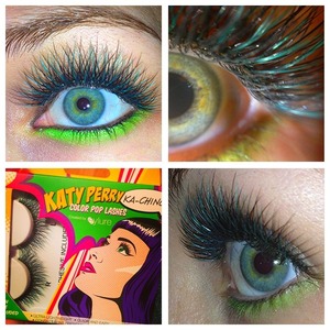 Green Katy Perry color pop lashes