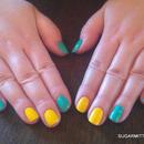 Teal and Yellow