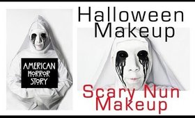 Halloween Makeup:  American Horror Story Scary Nun Makeup