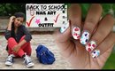 BACK TO SCHOOL Nailart tutorial (NO TOOLS) and OOTD