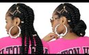 Feed in Cornrows with Extensions on Natural Hair► Zig Zag Cornrows