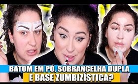 TENTEI FAZER UMA MAKE COM PRODUTOS BIZARROS E RI MUITO! | Duda Fernandes