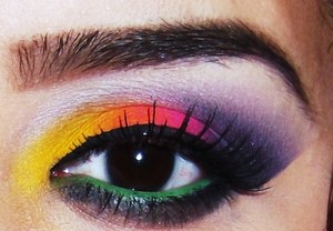 Lisa Frank Color Inspired Eye Makeup Look: http://www.youtube.com/watch?v=uWu4C73pK-o