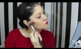 Get ready with me off to work - Easy RED LIPPED V-day inspired look