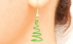 DIY Christmas Tree Earrings